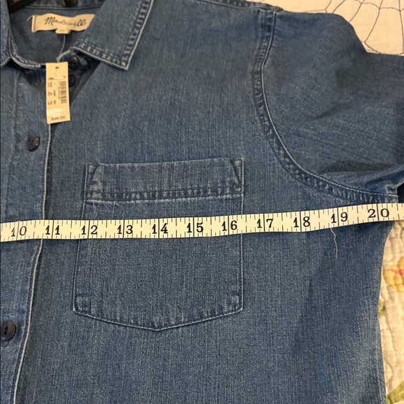 Madewell Denim Waisted Shirtdress in Penview Wash NWT $98 - Picture 7 of 7